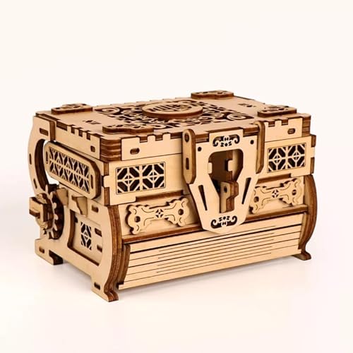 3D Holz Schmuckschatulle Puzzle - DIY Bastelset, antikes Geschenk für Mädchen & Damen von hardinox