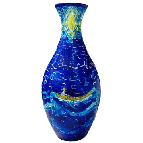 3D Puzzle Blumenvase,DIY-Vase Puzzle,Einzigartige Blumenvase Aus Gebogenen Puzzleteilen,mit 160 hochwertigen Kunststoff-Puzzleteilen Eine personalisierte Dekoration hinzu (Boat) von harupink