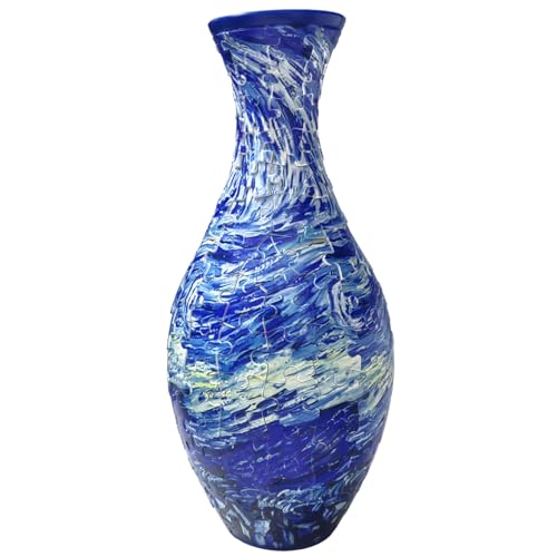 3D Puzzle Blumenvase,DIY-Vase Puzzle,Einzigartige Blumenvase Aus Gebogenen Puzzleteilen,mit 160 hochwertigen Kunststoff-Puzzleteilen Eine personalisierte Dekoration hinzu (Waves) von harupink