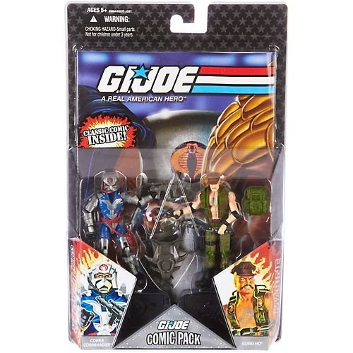 G.I. JOE Hasbro 25th Anniversary 3 3/4 Wave 7 Action Figures Comic Book 2Pack bGungHo Cobra Commander von Hasbro