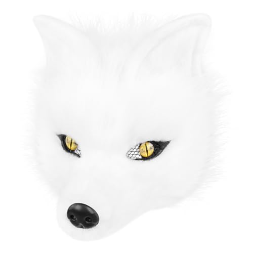 hbbhml Wolf Maske halbes Gesicht Tier Hund Fuchs Werwolf Masken für Halloween Party Cosplay Kostüm Requisiten von hbbhml