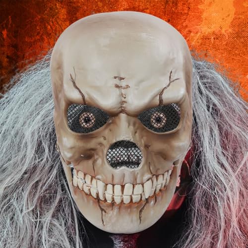 Gruselige Halloween Totenkopf Maske, ghostface maske für Halloween, Halloween Cosplay Kostüm Party Requisiten, halloween maske für horror deko (C) von heepqy