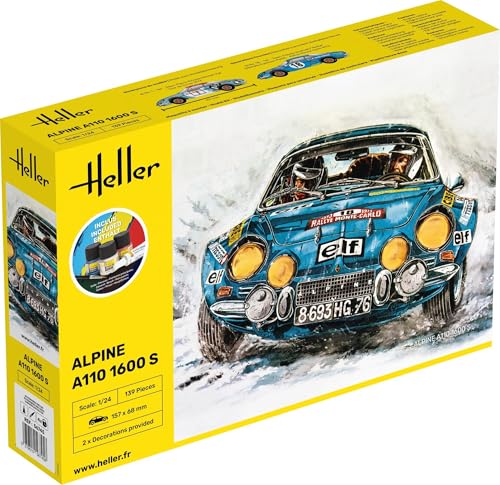 Heller 56745 Alpine A110(1600) Kit Ref. (including paints,brush and glue) Modellbausatz, grau von Heller