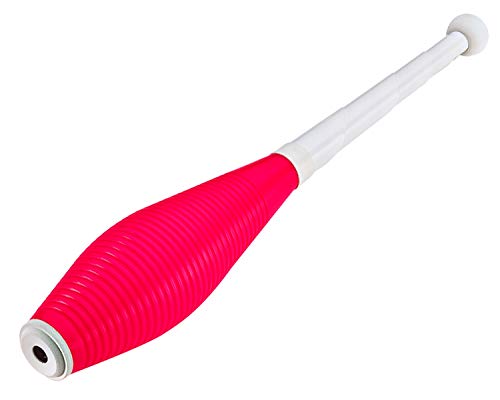 Henrys J00402-041 Jonglierkeule Pirouette GT, Grip Training Jonglage Solo, Vielkeulen & Tempo jonglieren, Juggling Keule für Profi und Wettbewerb, ca. 52 cm, pink/weißer Griff von henry