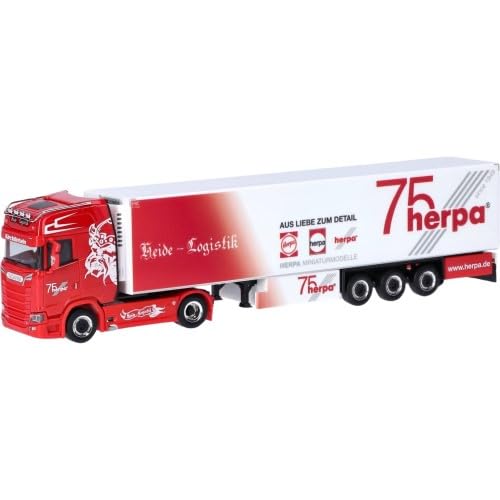 317733 H0 Scania CS20 HD Kühlkoffer-Sattelzug Heide Logistik / 75 Jahre Herpa von herpa