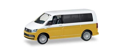 Herpa 038730 - VW T6 Multivan Bicolor, candyweiß / kurkumagelb metallic - 1:87 von herpa