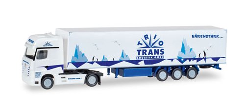 herpa 066709 Fahrzeug Mercedes Benz Actros Gigaspace Koffer-Sattelzug Trio-Trans, Medium von herpa