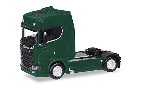 Herpa 307468-004 - Scania CS HD V8 Zugmaschine mit Sonnenblende, dunkelgrün. 1:87 von herpa