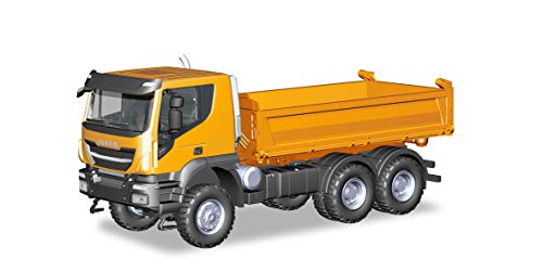 herpa 309998 – Iveco Trakker 6x6 Baukipper-LKW, Baufahrzeuge, Miniaturfahrzeug zum Sammeln, Modellauto, Kraftfahrzeug für Bastler, Miniaturmodelle, LKW, Sammler, Kleinmodell – Maßstab 1:87 von herpa