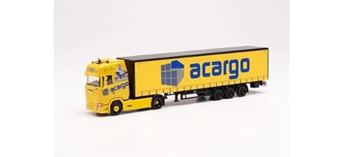 Herpa 314763 - Scania CS 20 HD Gardinenplanen-Sattelzug „acargo / Johnny Cash“ (Hamburg). 1:87 von herpa