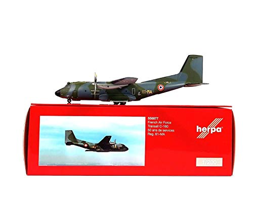 Herpa Französische Luftwaffe Transall C- 160 50 ans de Services 1/200 Druckguss Flugzeug Modellflugzeug von herpa