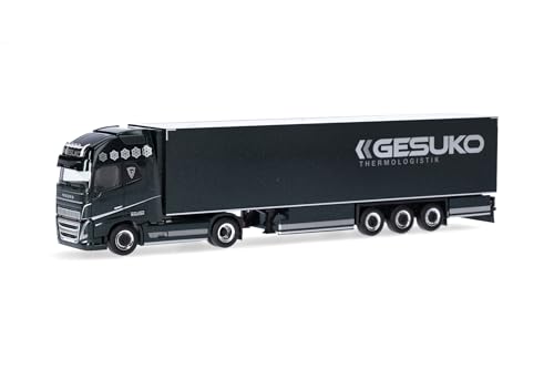 Herpa LKW Modell Volvo FH 16 GL XL 2020 Kühlkoffer-Sattelzug GESUKO Miniatur im Maßstab 1:87, Sammlerstück, Made in Germany, Kunststoff von herpa