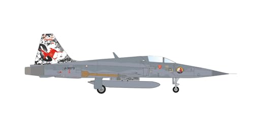 Herpa Militär Modellflugzeug Swiss Air Force Northrop F-5E Tiger II Fliegerstaffel 8 “Vandalos”, Maßstab 1:200 - Modellbau Flugzeug, Flugzeugmodell, Miniatur Deko, Army Flieger aus Metall von herpa