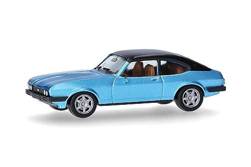 Herpa Modellauto Ford Capri II mit Vinyldach, Miniatur im Maßstab 1:87, Sammlerstück, Made in Germany, Modell aus Kunststoff von herpa