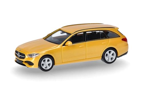 Herpa Modellauto Mercedes-Benz C-Klasse T-Modell, Solar Beam, Miniatur im Maßstab 1:87, Sammlerstück, Made in Germany, Modell aus Kunststoff von herpa