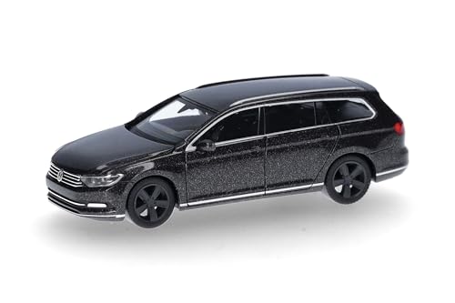 Herpa Modellauto VW Passat Variant, mangangrau, Miniatur im Maßstab 1:87, Sammlerstück, Made in Germany, Modell aus Kunststoff von herpa