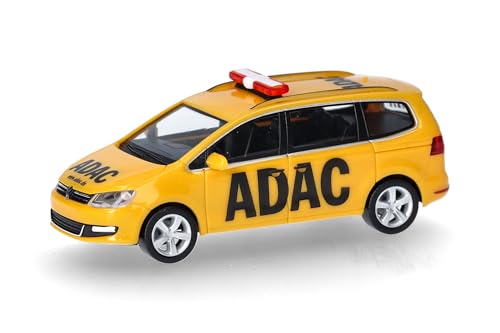 Herpa Modellauto VW Sharan ADAC, Miniatur im Maßstab 1:87, Sammlerstück, Made in Germany, Modell aus Kunststoff, Gelb von herpa