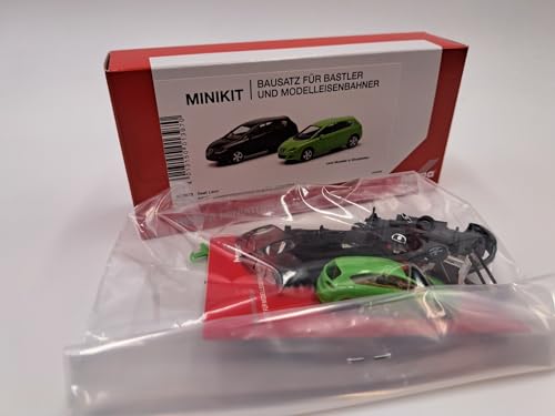 Herpa Modellbausatz MiniKit Seat Leon (2 Stück), Miniatur im Maßstab 1:87, Sammlerstück, Kit für Modellbau, Kunststoff von herpa