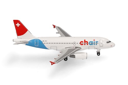 Herpa Modellflugzeug Airbus A319 Chair Airlines, Miniatur im Maßstab 1:500, Sammlerstück, Modell ohne Standfuß, Metall von herpa