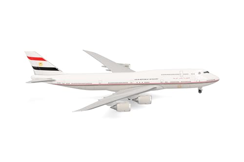 Herpa Modellflugzeug Boeing 747-8 BBJ - Egypt Government, Miniatur im Maßstab 1:500, Sammlerstück, Modell ohne Standfuß, Metall von herpa