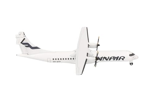 Herpa Modellflugzeug Finnair ATR-72-500 Miniatur im Maßstab 1:500, Sammlerstück, Modell ohne Standfuß, Metall von herpa