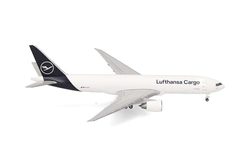 Herpa Modellflugzeug Lufthansa Cargo Boeing 777F Miniatur im Maßstab 1:500, Sammlerstück, Flugzeug Modell ohne Standfuß, Metall Herpa Modellflugzeug Lufthansa Cargo Boeing 777F Miniatur im Maßstab 1:500, Sammlerstück, Flugzeug Modell ohne Standfuß, Metall von herpa
