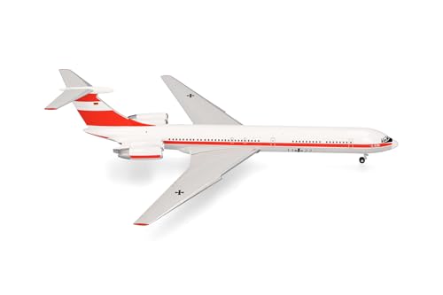 Herpa Modellflugzeug Luftwaffe Flugbereitschaft Ilyushin IL-62M, Miniatur im Maßstab 1:200, Sammlerstück, Modell ohne Standfuß, Metall Herpa Modellflugzeug Luftwaffe Flugbereitschaft Ilyushin IL-62M, Miniatur im Maßstab 1:200, Sammlerstück, Modell ohne Standfuß, Metall von herpa