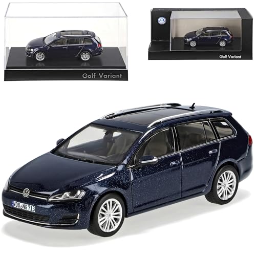 Herpa Volkwagen Golf VII 7 Variant Kombi Nacht Blau Metallic Ab 2012 1/43 Modell Auto von herpa