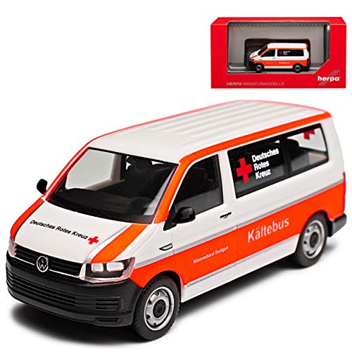 Herpa Volkwagen T6 DRK Kältebus Stuttgart Transporter T5 Ab 2. Facelift 2015 H0 1/87 Modell Auto von herpa