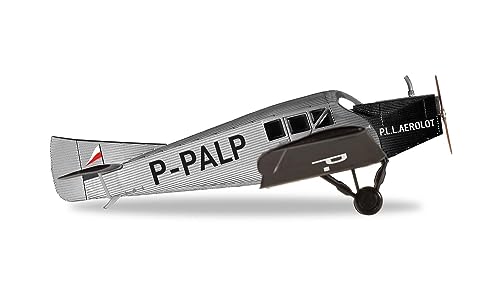 herpa 019453 Modellflugzeug (Polska Linia Lotnicza Aerolot) Junkers F13 – P-PALP, Miniatur im Maßstab 1:87, Sammlerstück, Modell ohne Standfuß, Kunststoff Miniaturmodell von herpa