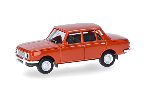 herpa 022903-007 Modellauto Wartburg 353 66, Miniatur im Maßstab 1:87, Sammlerstück, Made in Germany, Modell aus Kunststoff Miniaturmodell, orangebraun von herpa