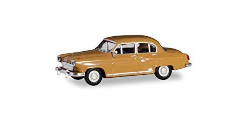 herpa 023283-004 – H0 Wolga M21, Oldtimer Fahrzeug, Modell Auto, Modellsammlung, Miniaturmodelle, Fahrzeuge zum Sammeln, Kleinmodell, Sammlerstück, Detailgetreu, Kunststoff, Braunbeige - Maßstab 1:87 von herpa