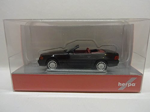 herpa 038850 Mercedes-Benz 500 SL (R129), Fahrzeug, Schwarz Metallic von herpa