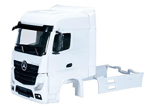 herpa 083706 - Mercedes-Benz Actros Bigspace Fahrerhaus mit Windleitblechen inklusiv Spiegel, Grill als Einzelteil, 2 Stück von herpa