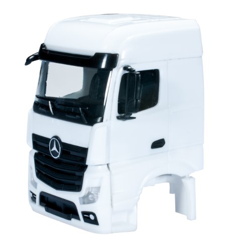 herpa 083737 - Mercedes-Benz Actros Bigspace Fahrerhaus ohne Windleitblechen, inklusiv Spiegel, Grill als Einzelteil, 2 Stück von herpa