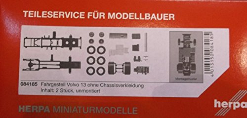 herpa 084185 - Volvo FH Fahrgestell ohne Chassisverkleidung, Inhalt 2 Stück von herpa