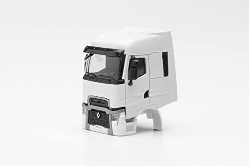 herpa 085489 Modellbausatz Fahrerhaus Renault T Facelift, 2Stk. originalgetreu im Maßstab 1:87, Teilservice Modell LKW für Diorama, Modellbau Sammlerstück, Deko Miniaturmodelle aus Kunststoff, weiß von herpa