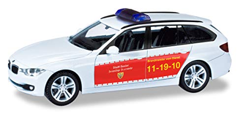 herpa 094894 3er BMW Touring „Feuerwehr Goslar“ in Miniatur zum Basteln Sammeln und als Geschenk, Mehrfarbig von herpa