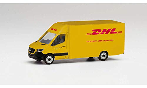 herpa 095297 Mercedes-Benz Sprinter `18 Paketverteilerfahrzeug DHL, Mehrfarbig von herpa