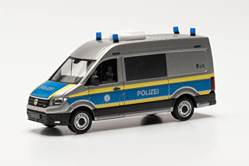 herpa 096744 Volkswagen Crafter Halbbus „Polizei Straubing“ Auto Miniaturmodelle Kleinmodell Sammlerstück Detailgetreu, mehfarbig von herpa