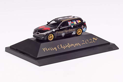 herpa 102162 BMW 3er Touring Weihnachts-PKW 2020“ in Miniatur zum Basteln Sammeln und als Geschenk, Mehrfarbig von herpa