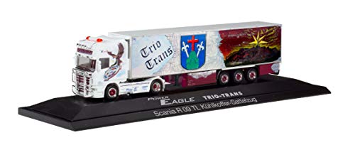 herpa 121965 Scania R TL Kühlkoffer-Sattelzug Trio-Trans Power Eagle (Bayern/Friedberg), Mehrfarbig von herpa