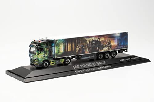 herpa 122245 Man TGX GX Kühlkoffer-Sattelzug Habes, originalgetreu im Maßstab 1:87, Diorama, Modellbau Sammlerstück, Made in Germany, Deko, LKW-Modell aus Kunststoff Miniaturmodell, Mehrfarbig von herpa