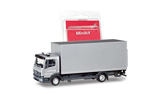 Herpa 13239 Mercedes-Benz Auto Atego LKW mit Box Mini-Kit, Silber von herpa