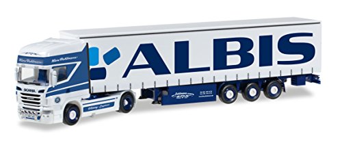 herpa 305648 - Scania R TL Gardinenplanen-Sattelzug Pohlmann/Albis von herpa