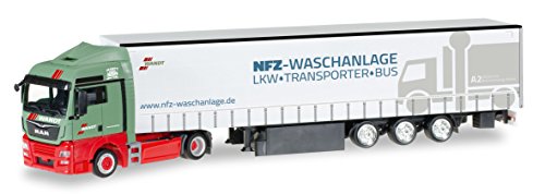 herpa 306904 - Man TGX XLX Euro 6c Gardinenplanen-Sattelzug Wandt Waschpark von herpa