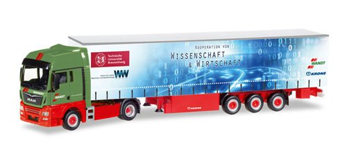 herpa 307925 Fahrzeug Man TGX XXL Gardinenplanen-Sattelzug Wandt/TU Braunschweig von herpa