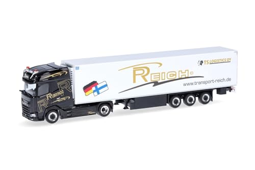 herpa 318112 LKW Modell DAF XG+ Kühlkoffer-Sattelzug Reich, Miniatur im Maßstab 1:87, Sammlerstück, Made in Germany, Kunststoff von herpa