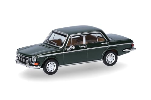 herpa 420464-004 Modellauto Simca 1301 Special, Miniatur im Maßstab 1:87, Sammlerstück, Made in Germany, Modell aus Kunststoff, Farbe: dunkelgrün Miniaturmodell, Mehrfarbig von herpa