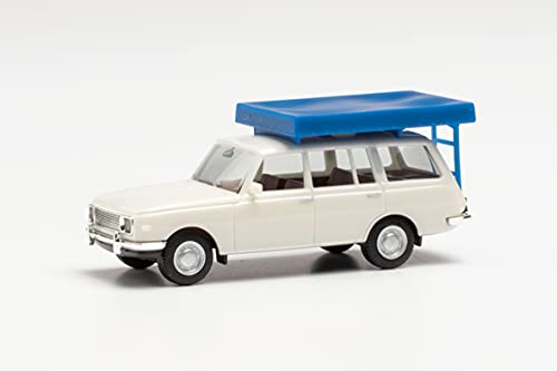 herpa 420549-002 Wartburg 353 `66 Tourist mit Dachzelt im Fahrzustand, beige von herpa